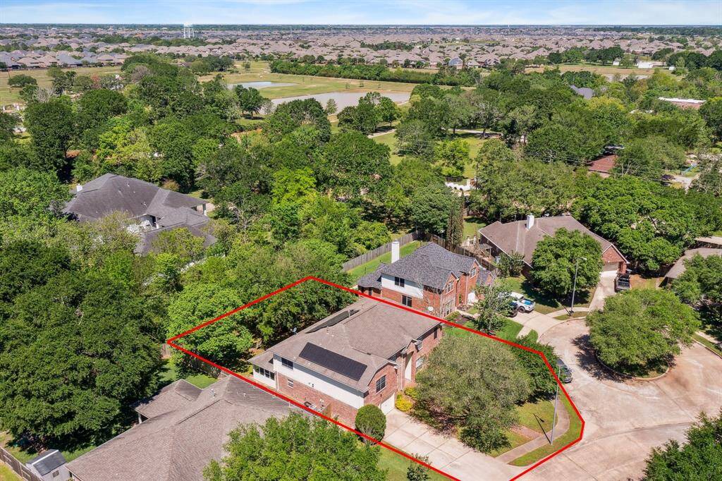 Aerial view of property