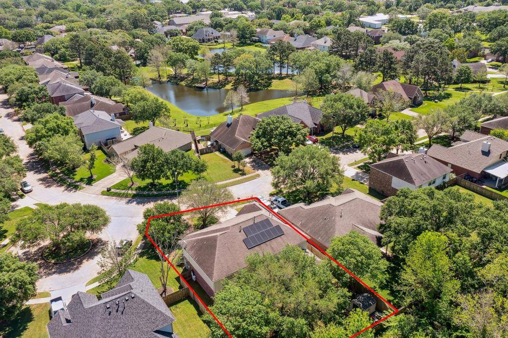 Aerial view of property