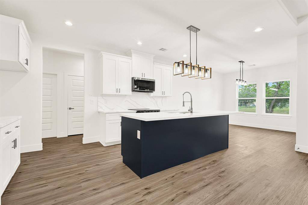 Electric fireplace in family room