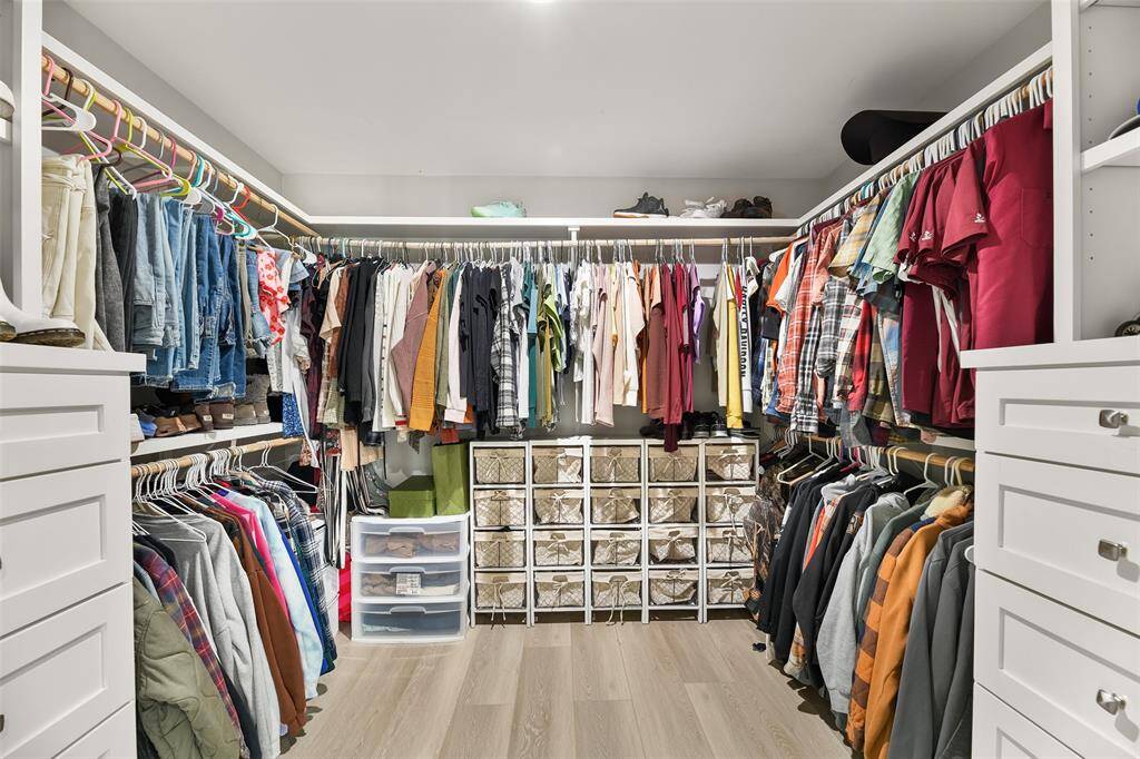 The walk-in closets provide ample storage space, allowing you to keep your belongings organized and easily accessible.