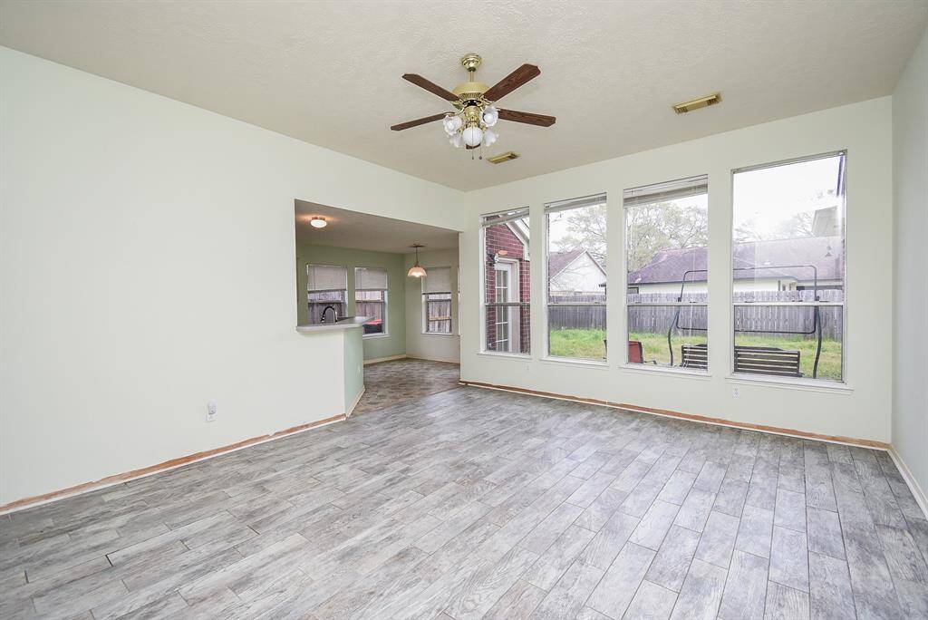 Family room open with lots of natural light