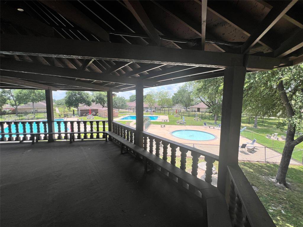 View from the upper deck of the community club house.