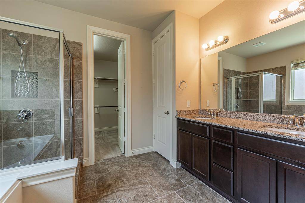 Primary bath with double sinks