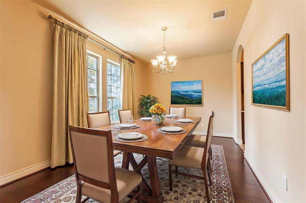 Dining room staged
