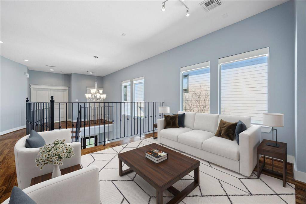 Virtually Staged: Upstairs Loft: Great flex space for a 2nd tv area, kids play room or game room!