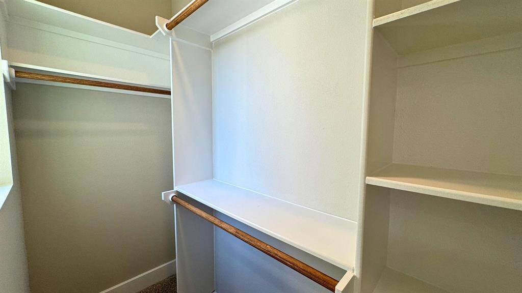 More closet space for secondary bedroom guests.