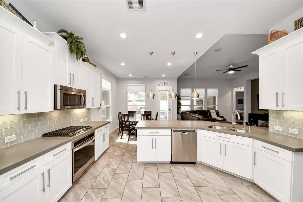 Ample storage and countertop space.
