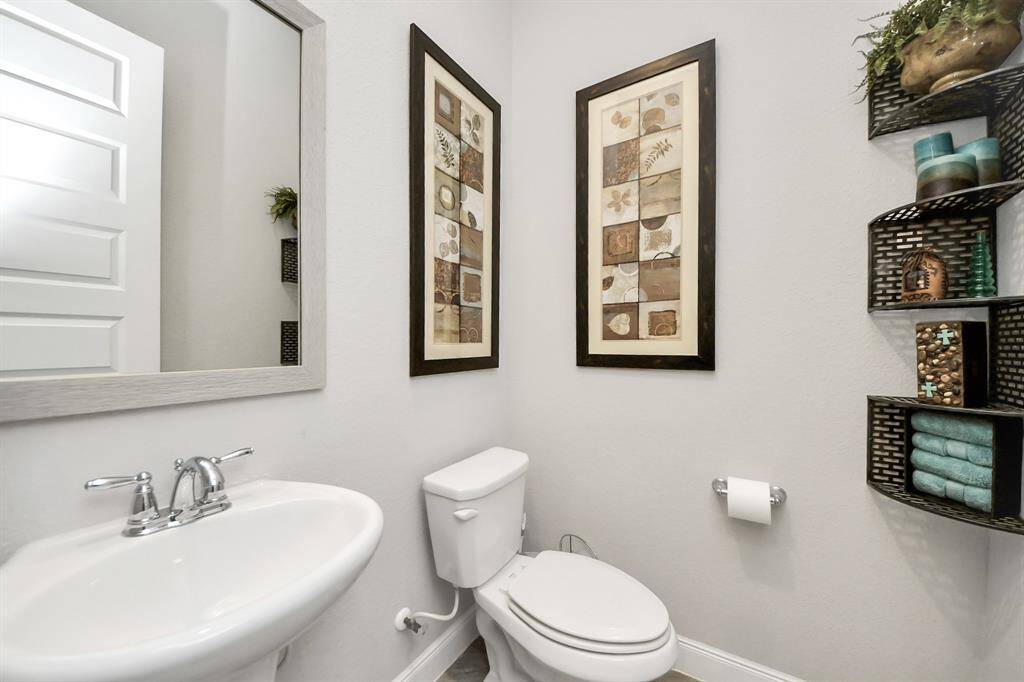 Downstairs powder room.