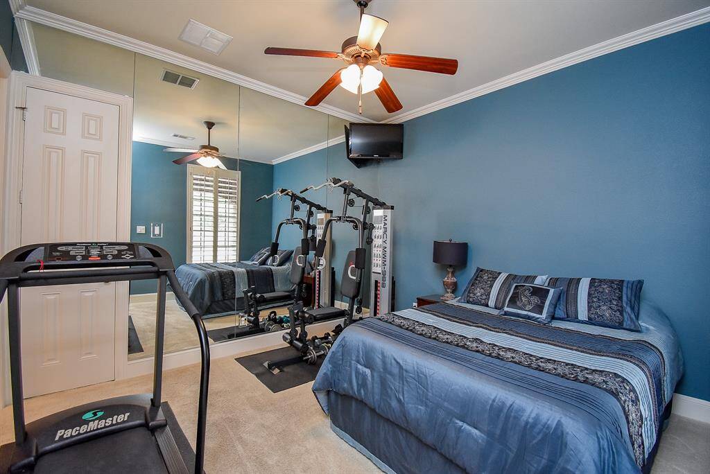 Second bedroom down is a perfect guest suite, nursery, work out room or craft room. Ensuite bath and large walk in closet.
