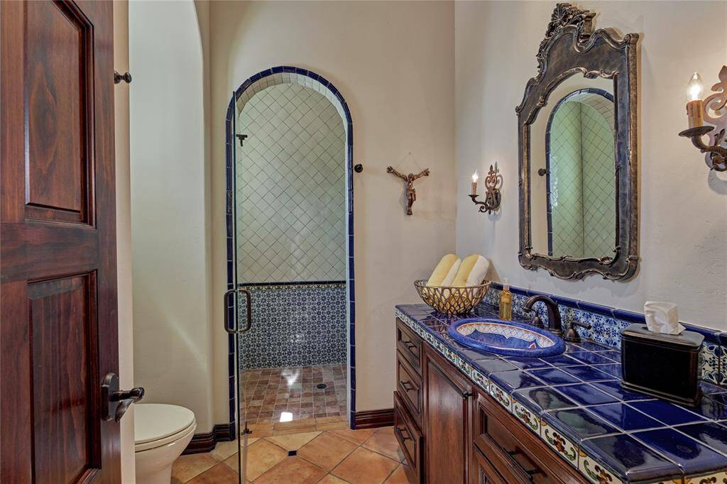 Pool bath just off the game room perfectly situated for easy access.