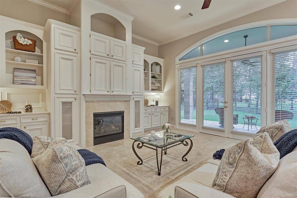 Lots of built in storage and a warm cozy fireplace to enjoy during the cooler months.