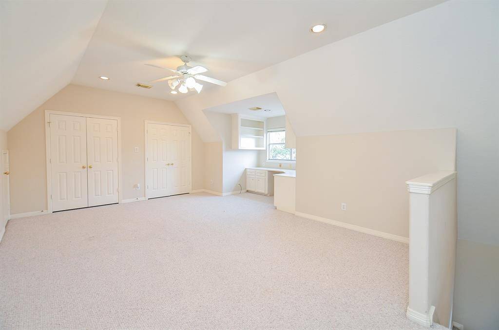 Upstairs Game Room with Built in Desk