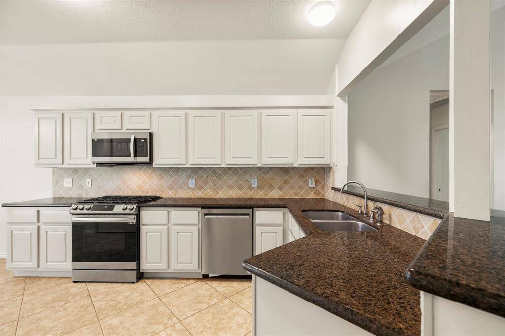 Freshly painted cabinets