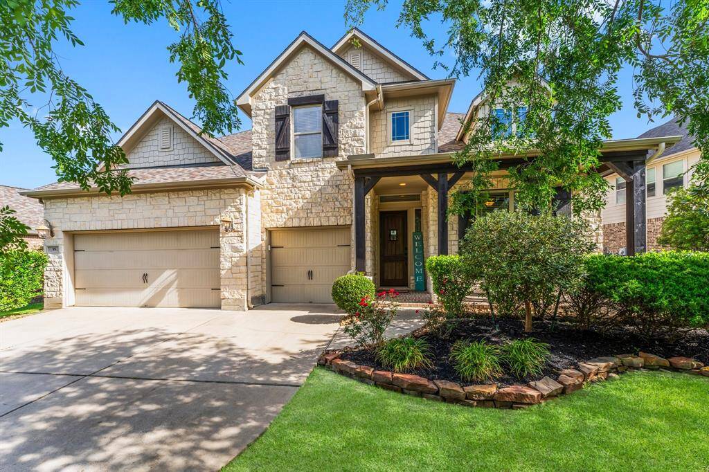 Looking for a newer spacious 5 bedroom home (2 Bedrooms down) in Creekside Park? Nestled on a quiet street, this immaculate home boasts an open-concept design inside with all the must-have features such as a Game room and Media room. Entertain in the back yard featuring a covered porch, a saltwater pool/spa boasting 3 waterfalls and a fire feature, and an additional covered gazebo living area with outdoor stone fireplace.