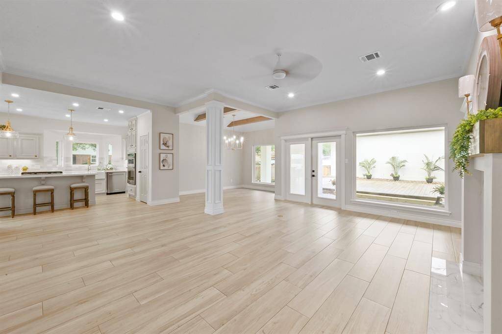 Open-concept floor plan is perfect for entertaining. The island can seat 3-4.