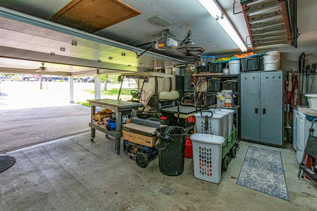 Roomy garage
