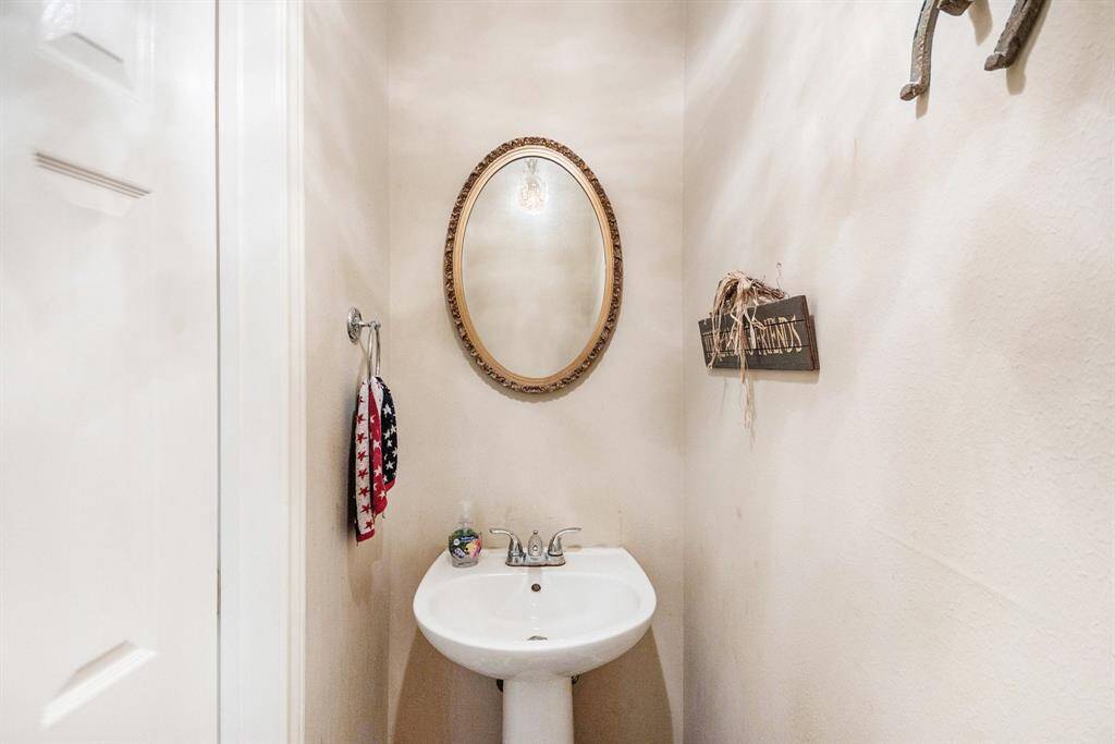 Half bath downstairs.