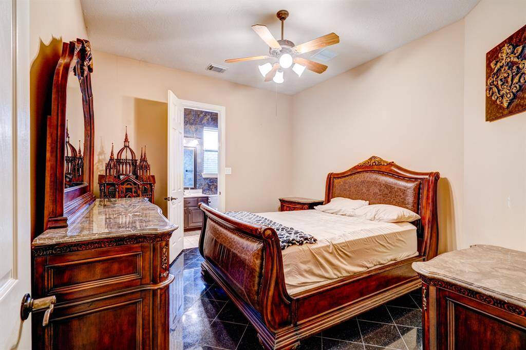 Located on the main level, the second master suite has an ensuite bathroom and is ideal for guests, live-in relatives, or a tiny prince or princess!