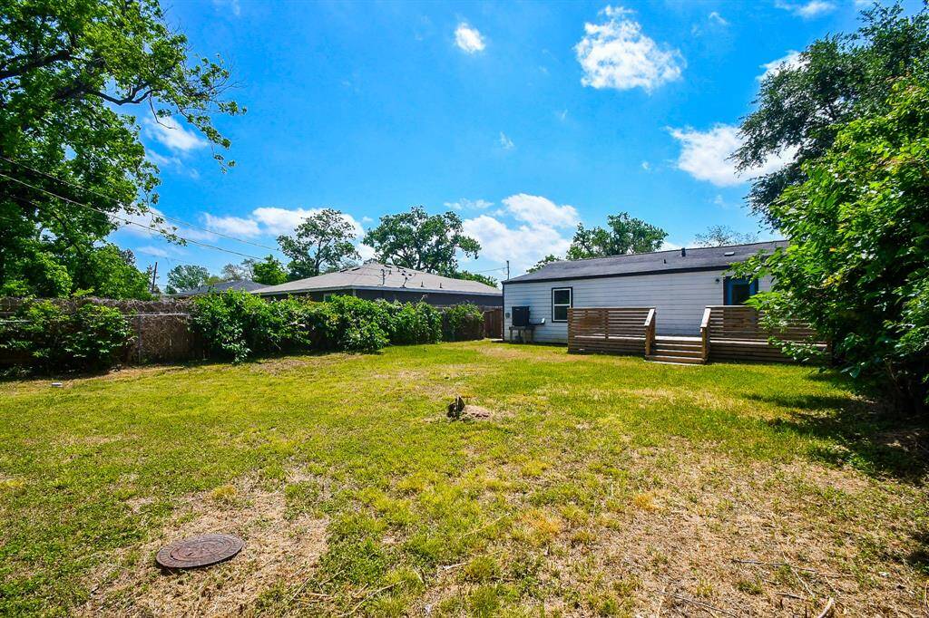 Large back yard