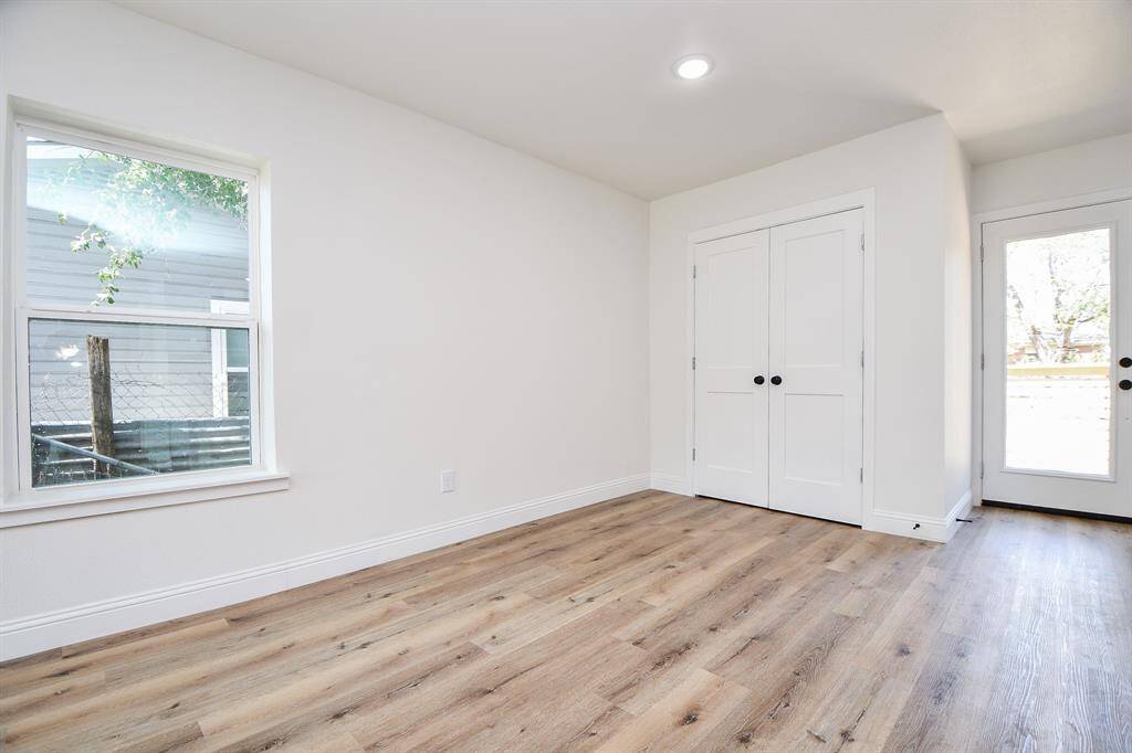 Virtually Staged open concept family room-kitchen.