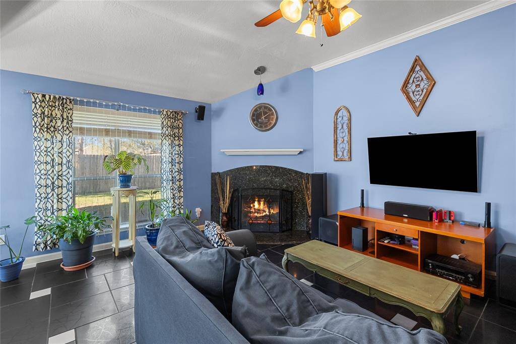 corner fireplace