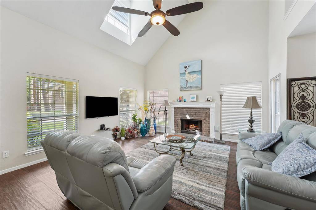Kick off your shoes, sink into the plush leather sofa, and let the natural light, cozy fireplace, and peaceful vibes of your new living room welcome you home. ??????