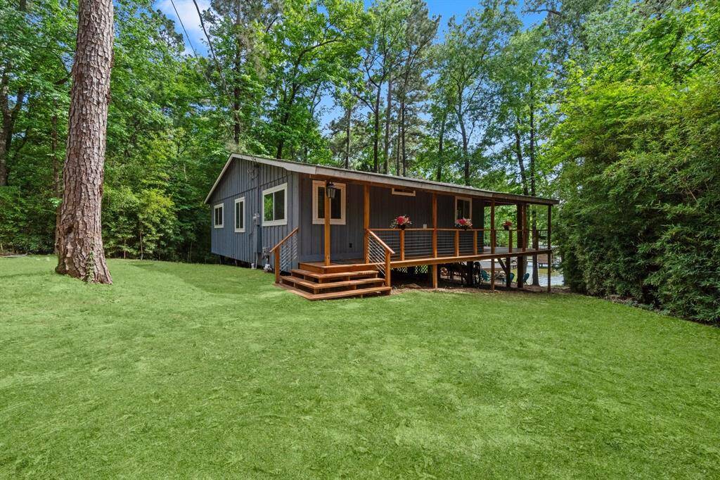 House from driveway, grass added