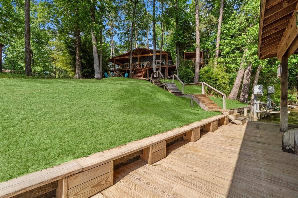 View from boathouse, grass added