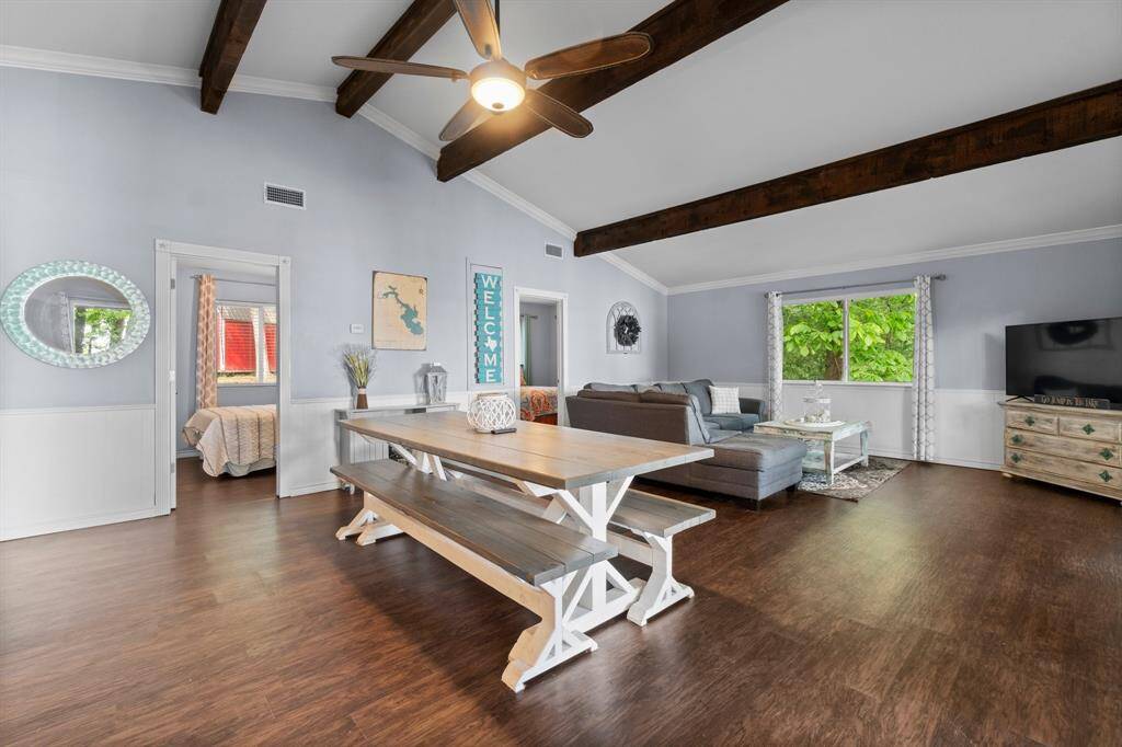 Open Concept living, dining, kitchen