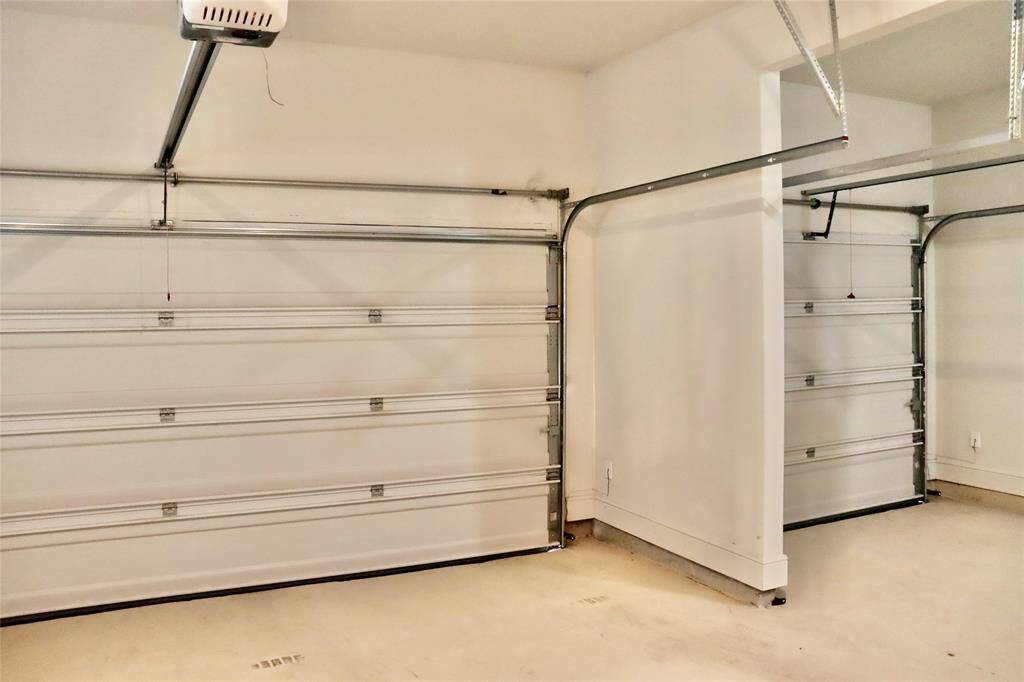 View of the 3 car garage from the inside