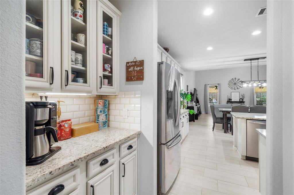 The Butler's pantry is a perfect coffee bar.
