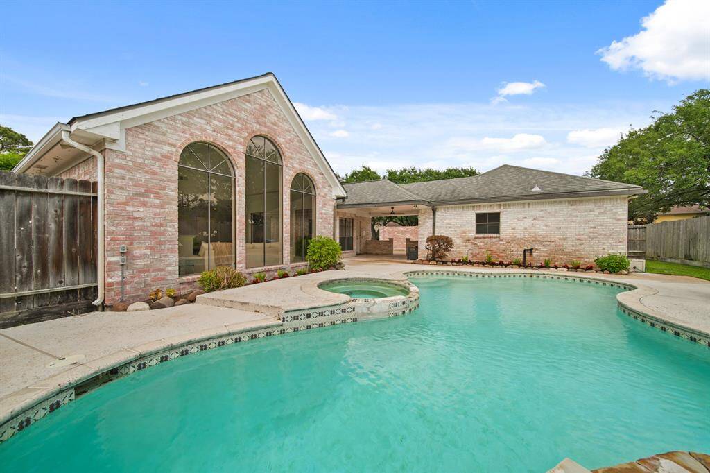 The pool will provide endless hours of fun. With a little updating, this backyard will be the showcase backyard that it once was!