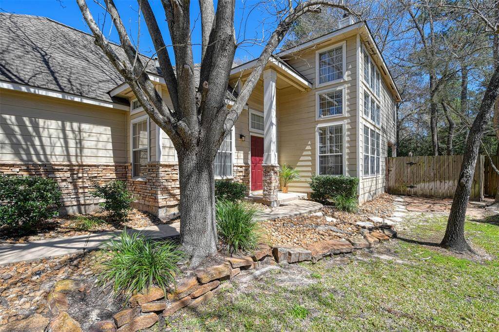 Nice side yard wonderful shade trees