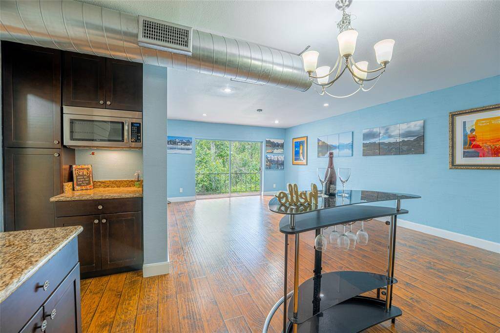 Plenty of cabinets for storage throughout the kitchen