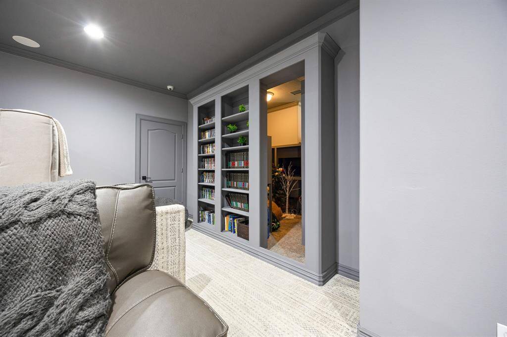 Have you spotted the "secret" room?  behind a shelf.  can also be used for storage