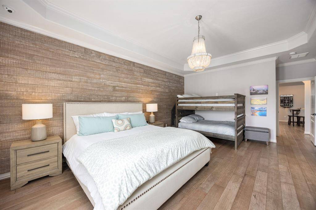 Accent wall with brick facade
