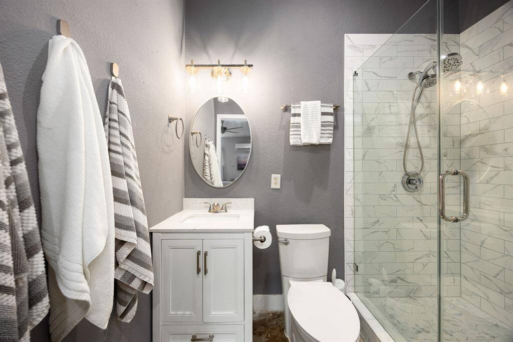 Bathroom in converted garage