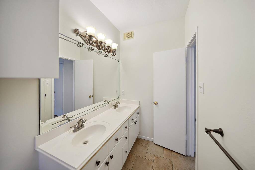 Primary Bathroom with double sinks