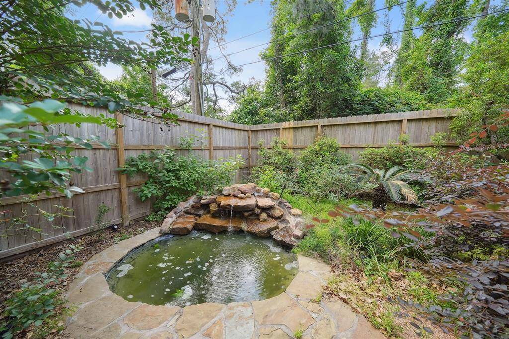 Pond with waterfall