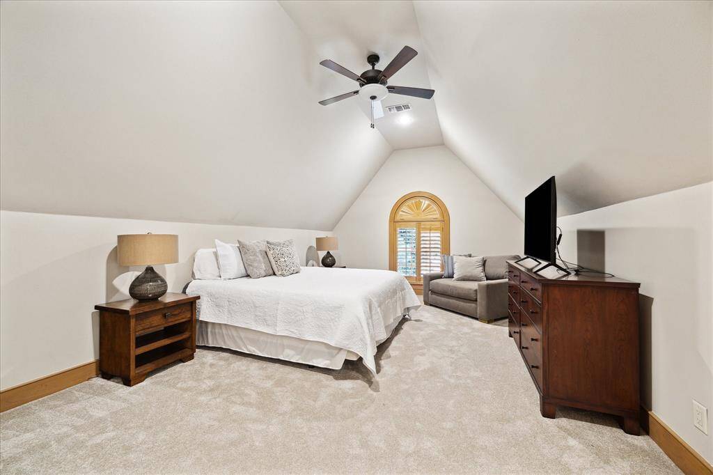 Multiple oversized secondary bedrooms, each with walk-in closets and en-suite or Jack-and-Jill baths featuring custom vanities and upgraded countertops.