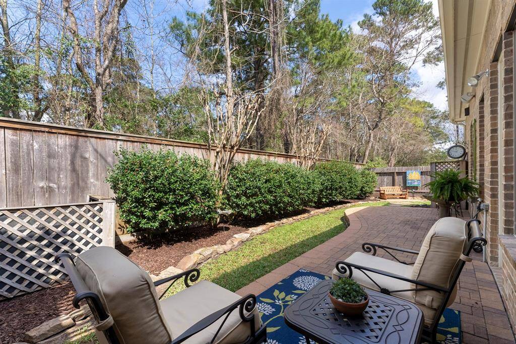 Another sitting area in the back yard.