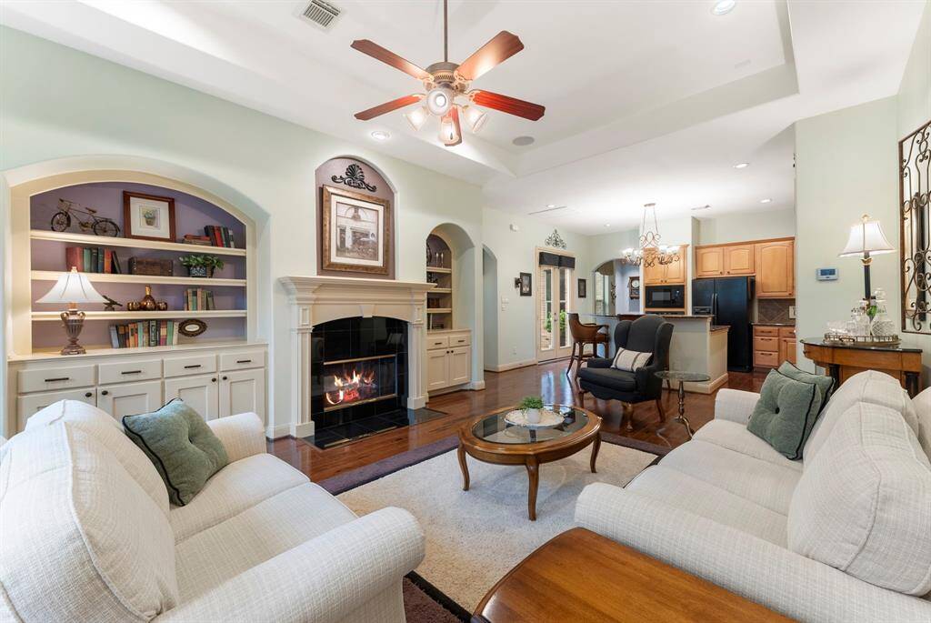 The kitchen overlooks the family room.