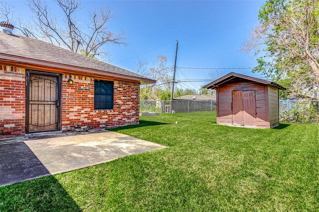 Completely fenced yard