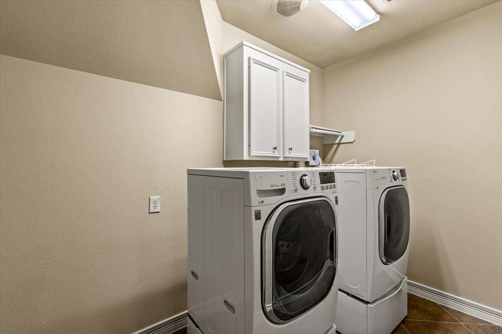 The washer and dryer remain as well. This house is truly move-in ready!!