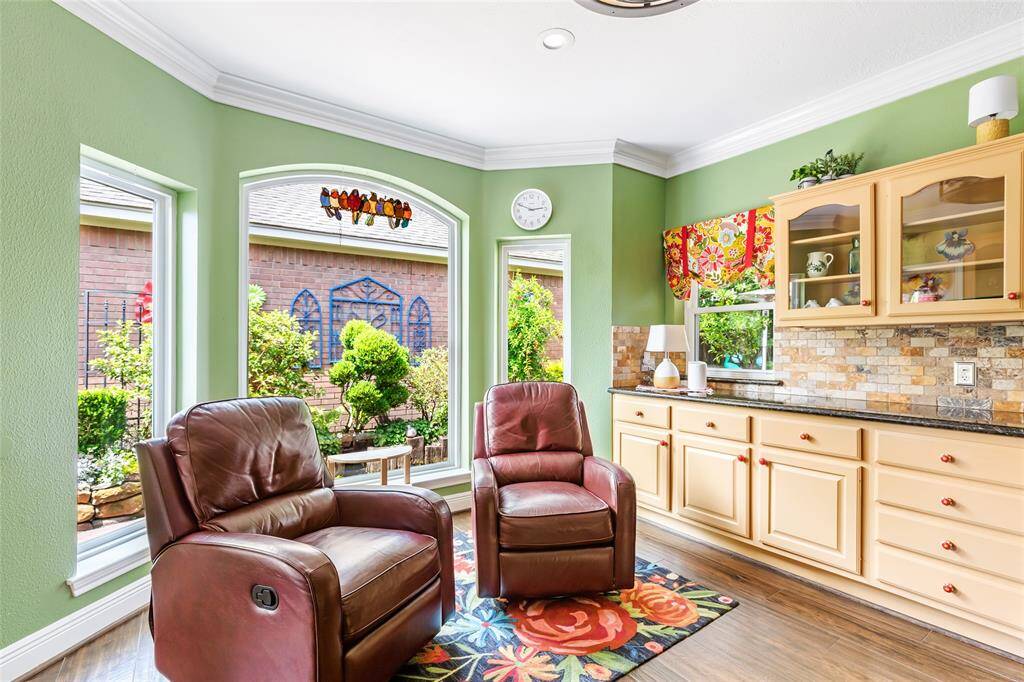 The hurricane windows throughout the home are beautiful.