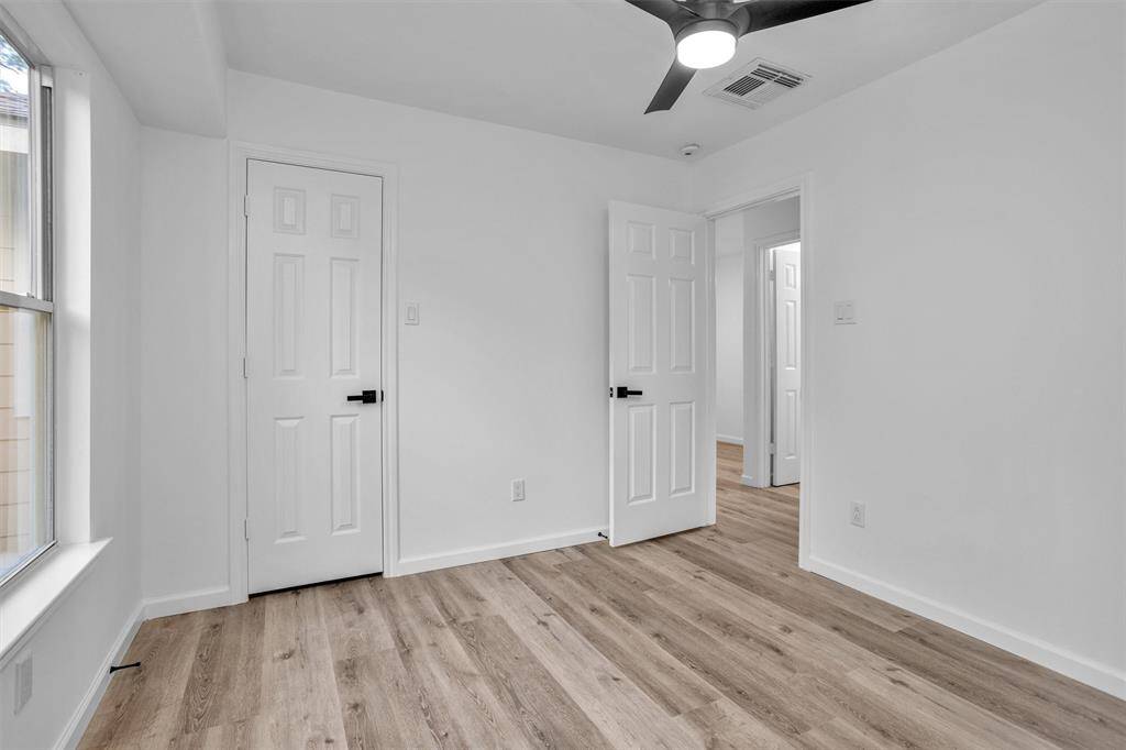 Secondary bedrooms have good size closets.
