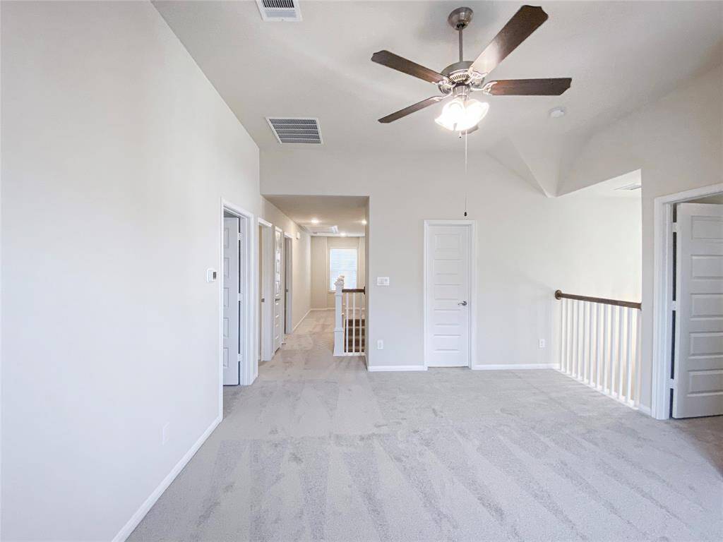 Large gameroom with ceiling fans