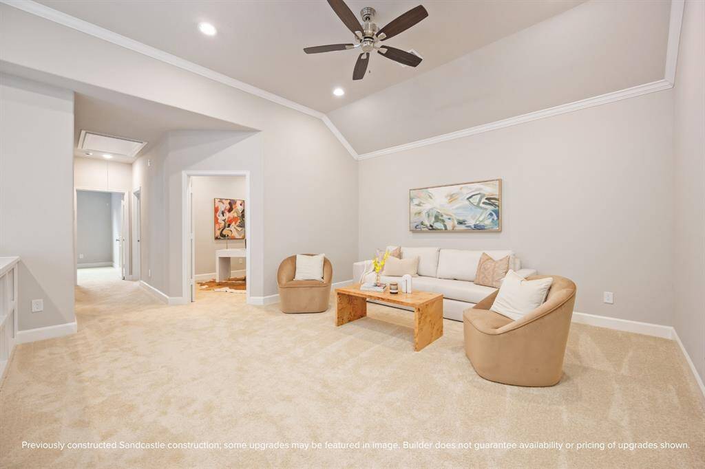 Movie night, game day, or yoga flow—this upstairs game room adapts to your lifestyle, with space to stretch out and make it your own.