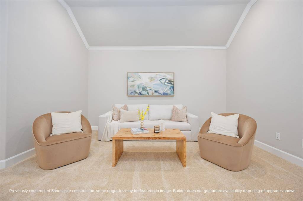 Clean lines, soft textures, and neutral tones make this flexible space feel fresh, calm, and inviting. Final finishes may vary.