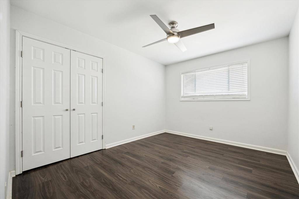 The third secondary bedroom is located down the hall on the east side of the home. It too has recessed lighting and ample closet space.